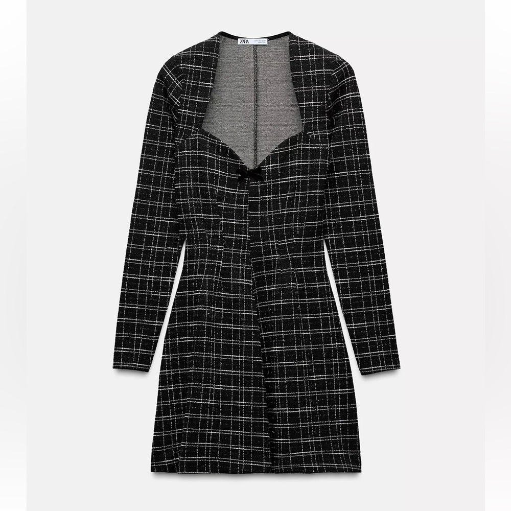 ZW PLAID SKATER DRESS Zara